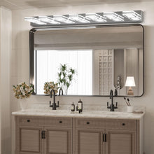 Load image into Gallery viewer, 45.3&quot; LED Modern Chrome Vanity Light Bathroom Acrylic Mirror Front Light Rectangular 7 Lights
