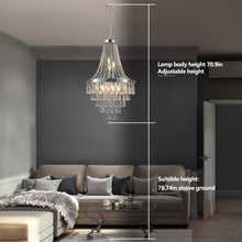 Load image into Gallery viewer, 19.7&quot; Large Luxury Crystal Chandelier High-end Chrome Chain Chandelier
